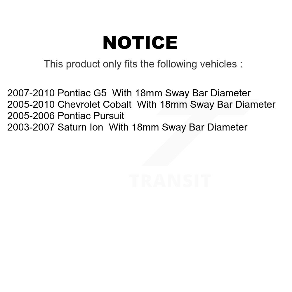 TOR - TOR-K200045 - Suspension Stabilizer Bar Bushing Kit