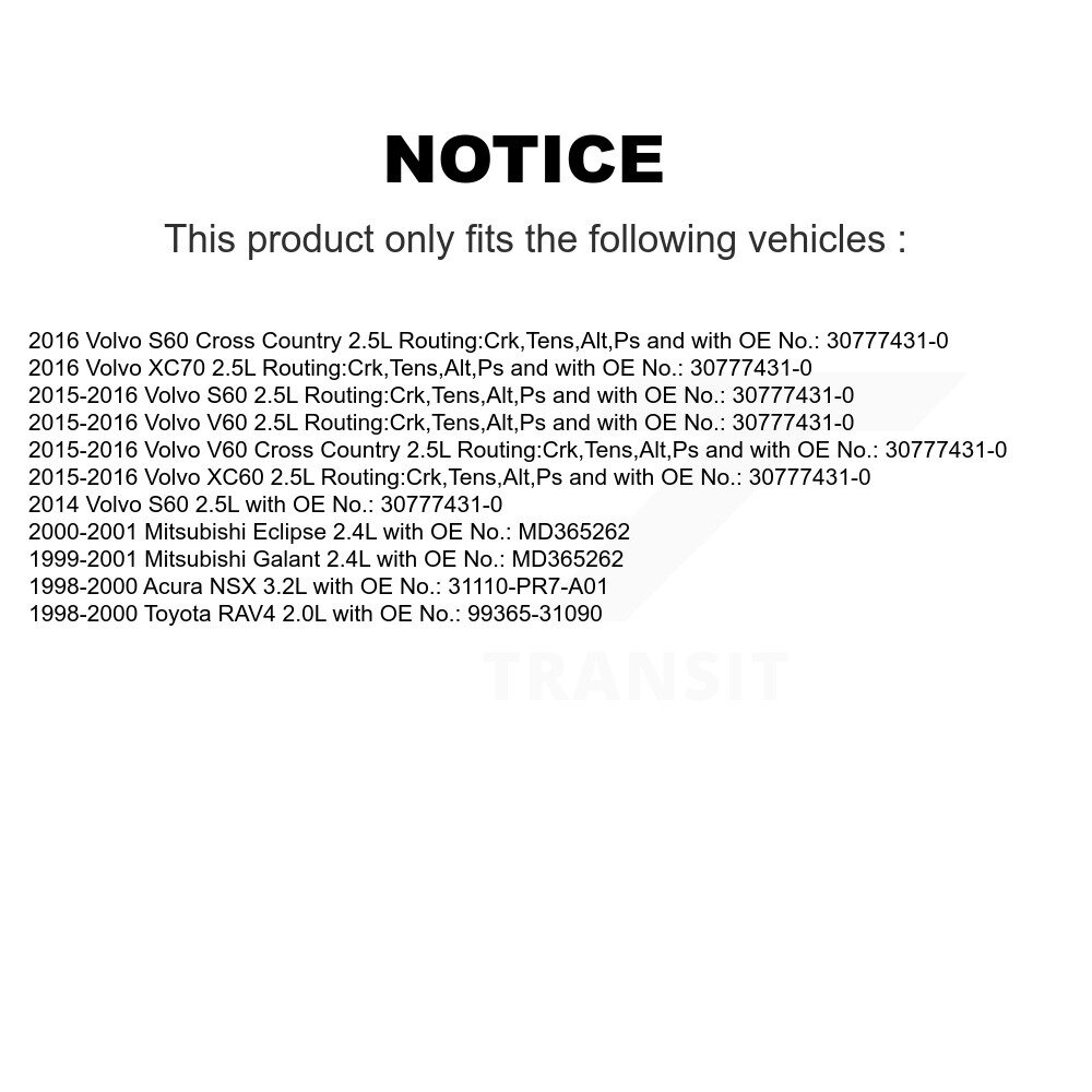 Bando - BAN-5PK1095 - Accessory Drive Belt