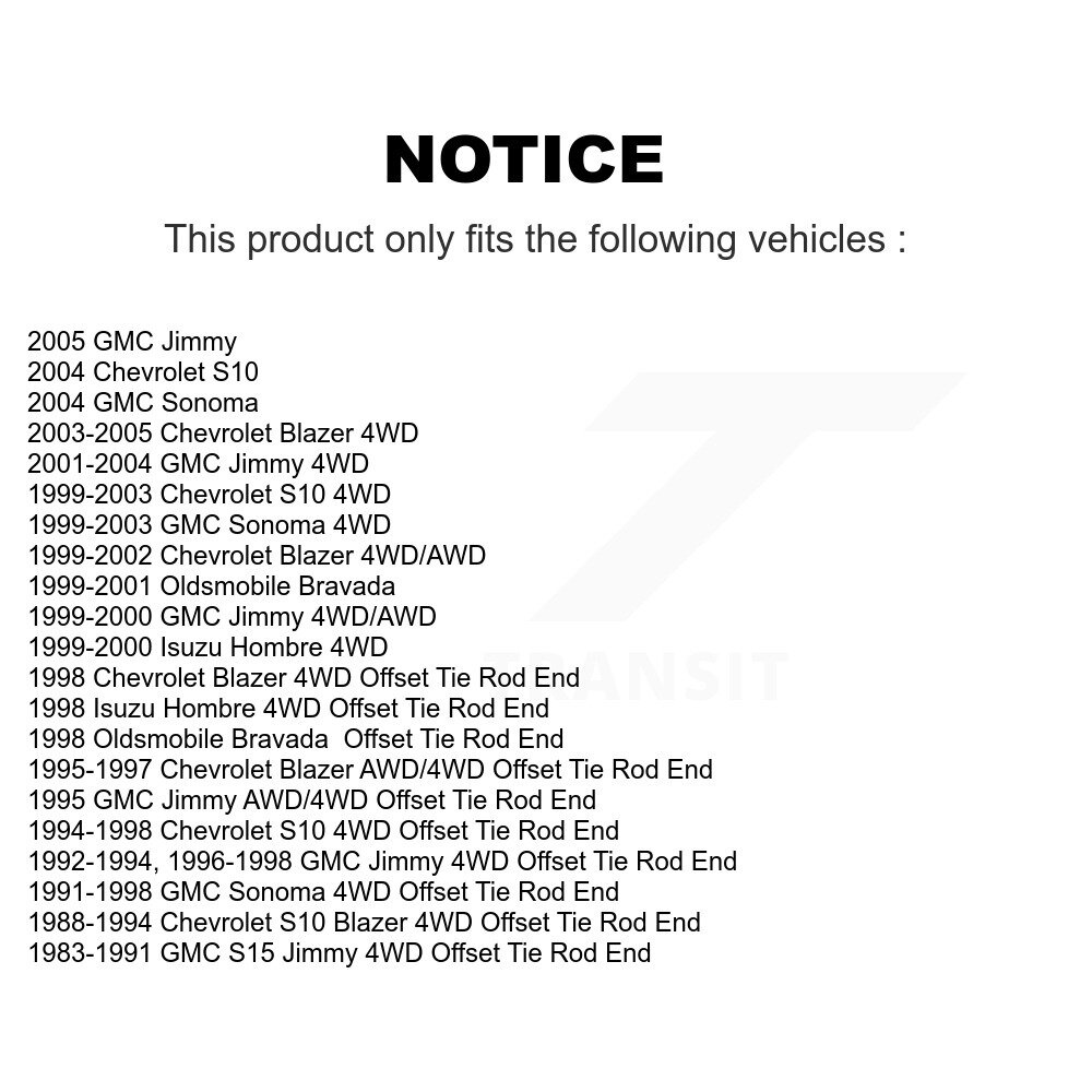 TOR - TOR-ES3462 - Steering Tie Rod End