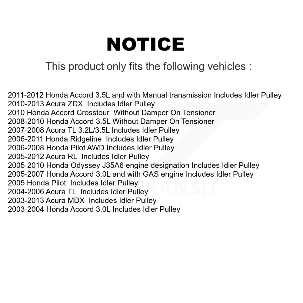 Kobra - KTP-89369 - Accessory Drive Belt Tensioner Assembly