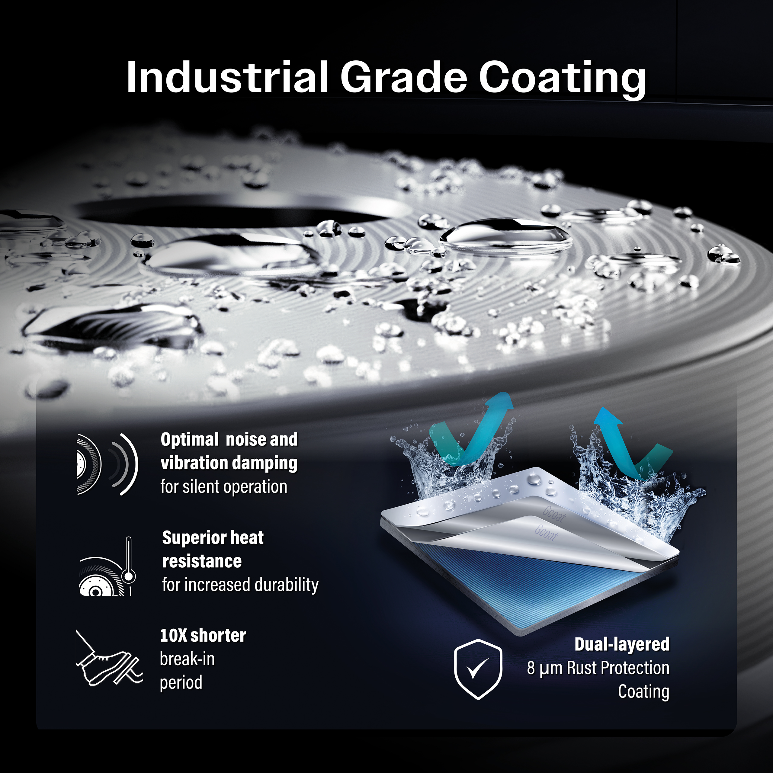 GENIUS - GCR-980780 - Coated Disc Brake Rotor