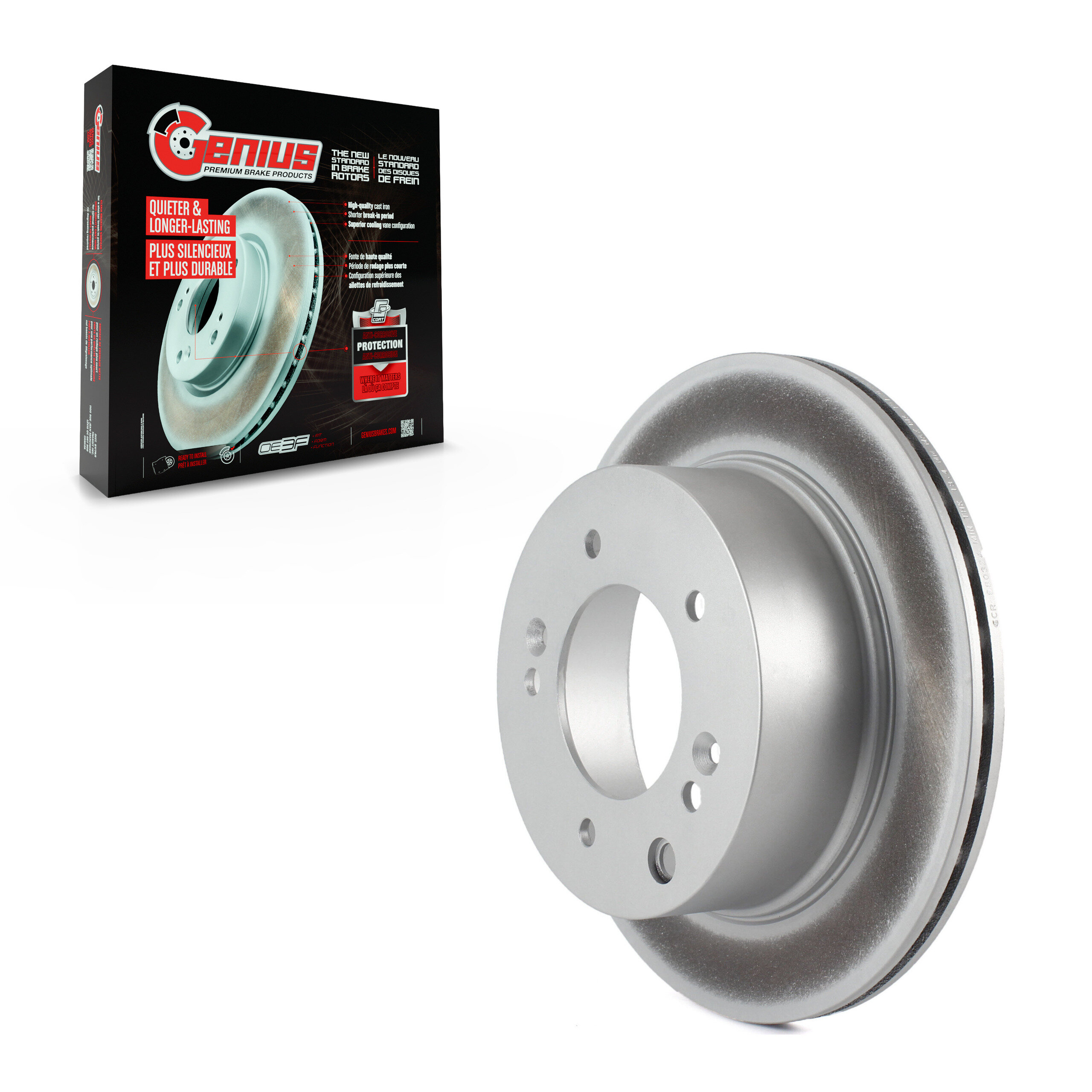 GENIUS - GCR-980324 - Coated Disc Brake Rotor