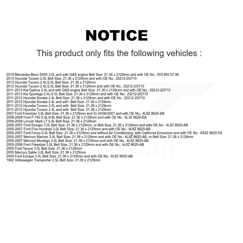 Bando - BAN-6PK2130 - Accessory Drive Belt