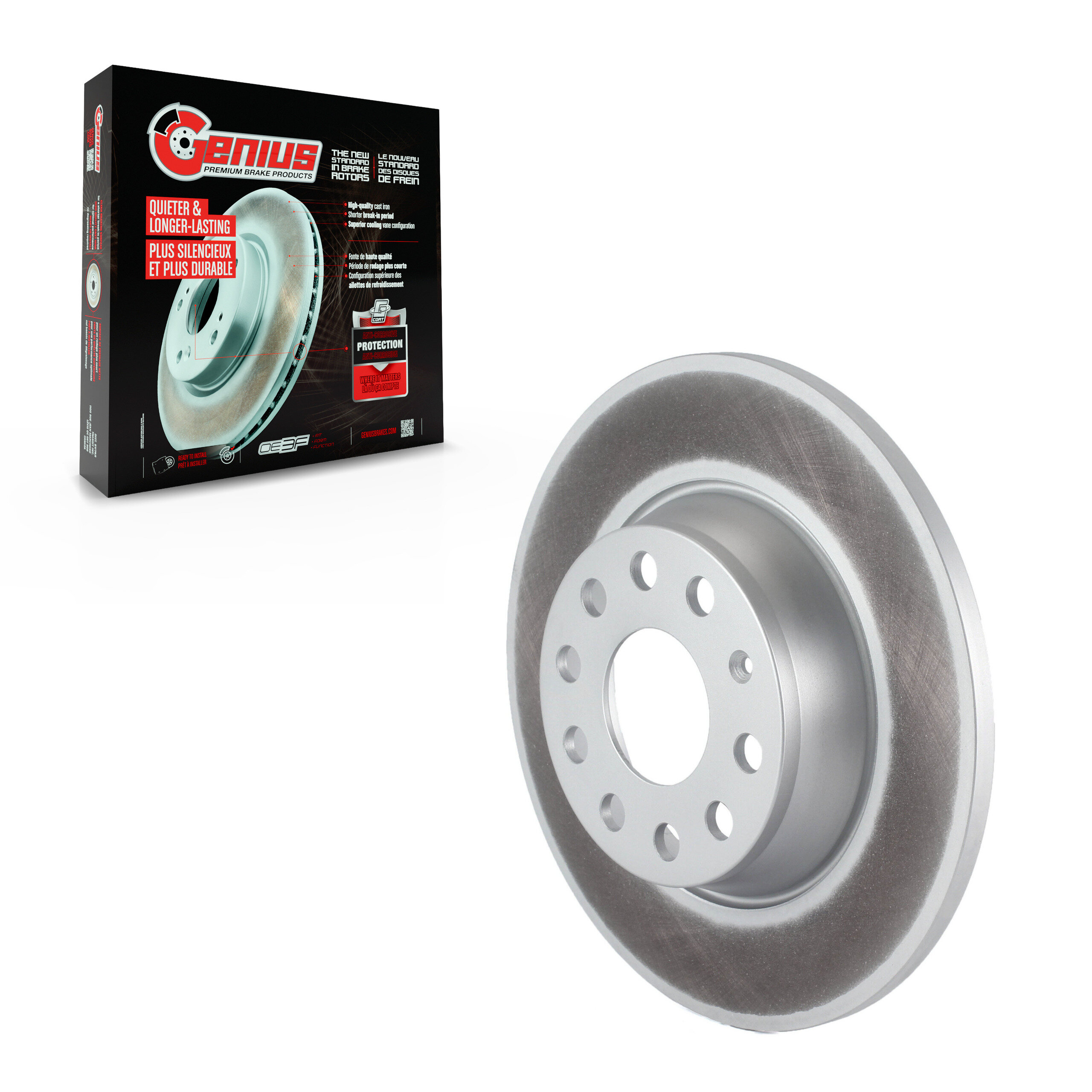 GENIUS - GCR-980684 - Coated Disc Brake Rotor