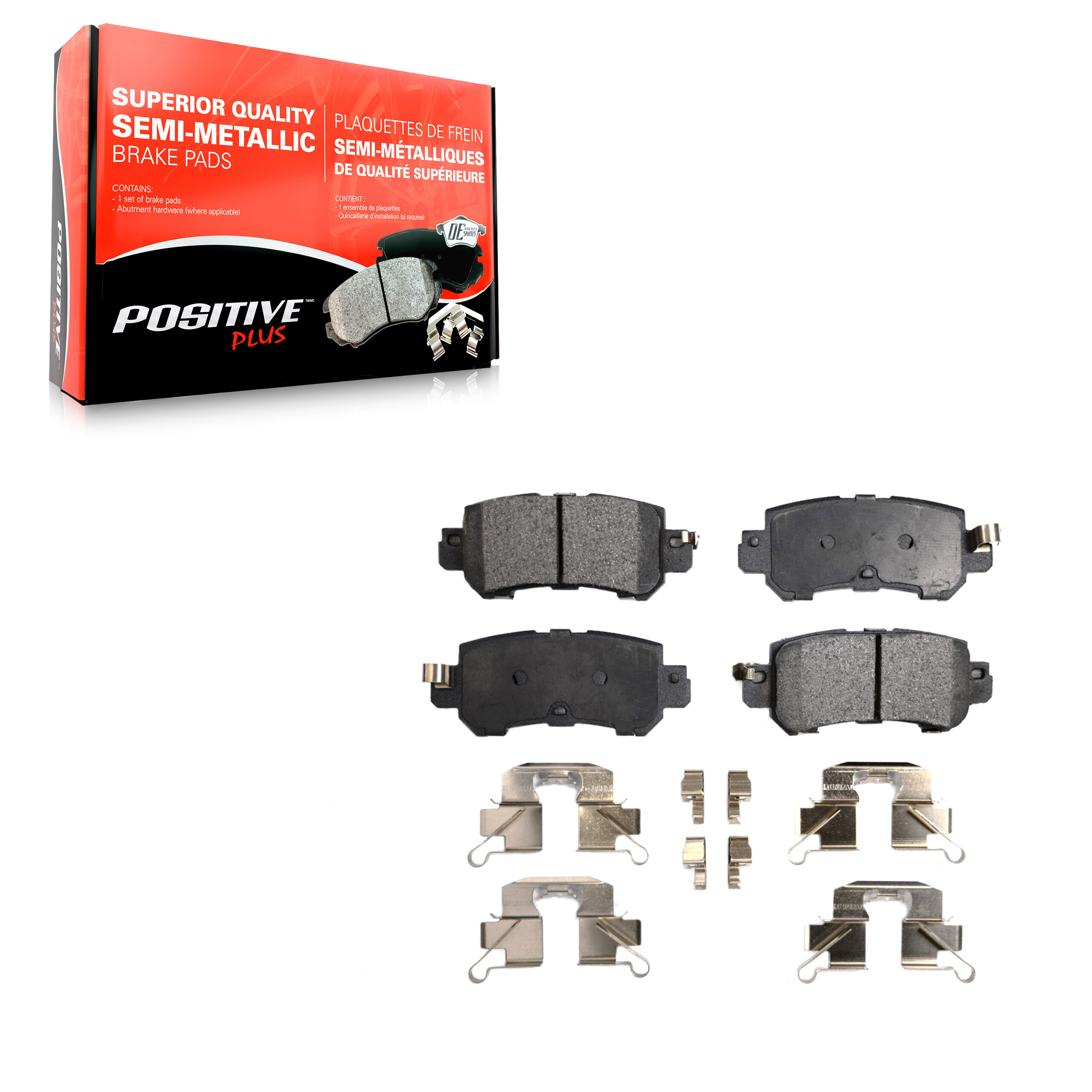 Positive Plus - PPF-D1624 - Semi-Metallic Brake Pads