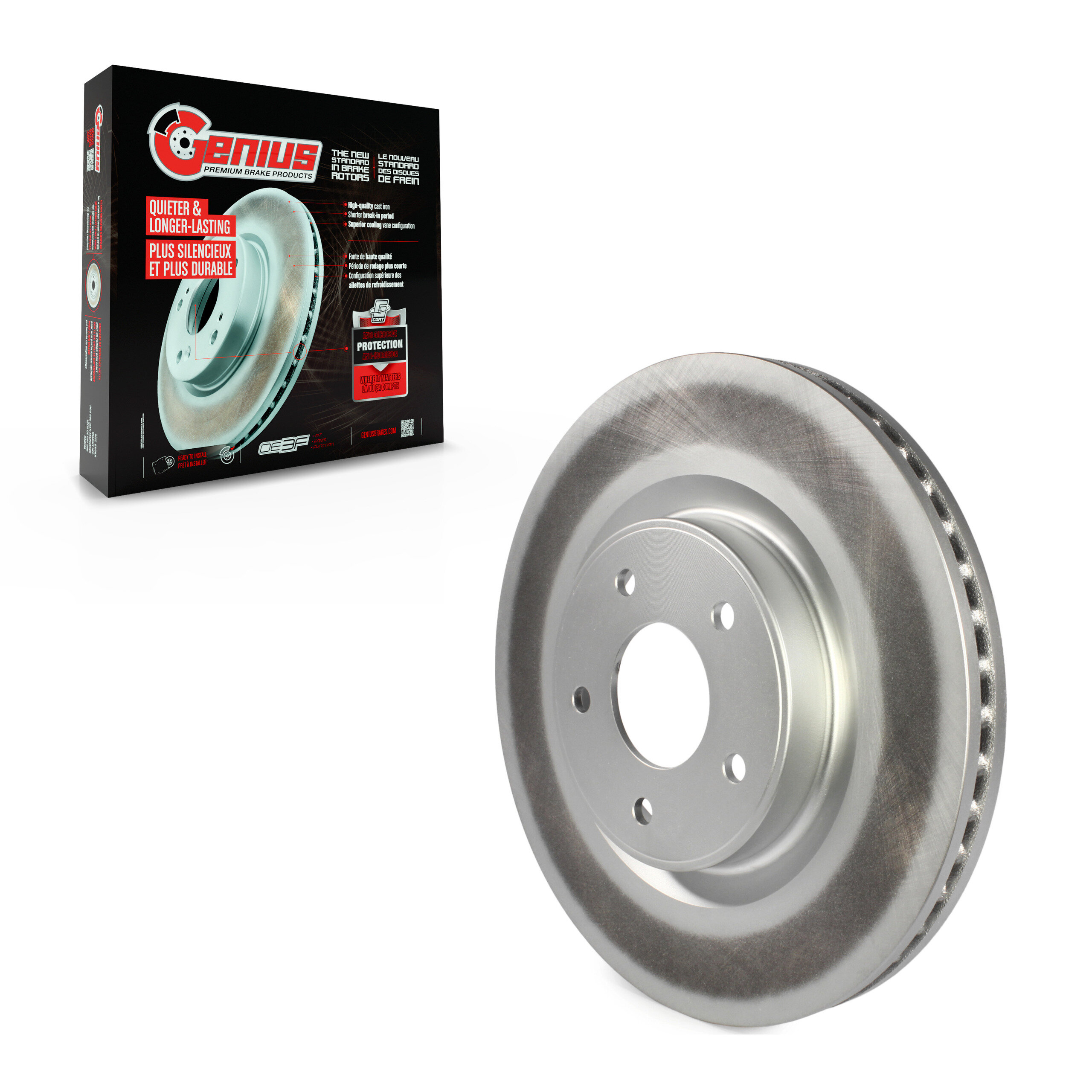 GENIUS - GCR-981055 - Coated Disc Brake Rotor