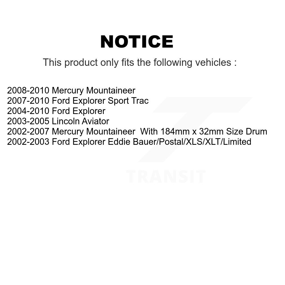 Top Quality - NB-791B - Parking Brake Shoe