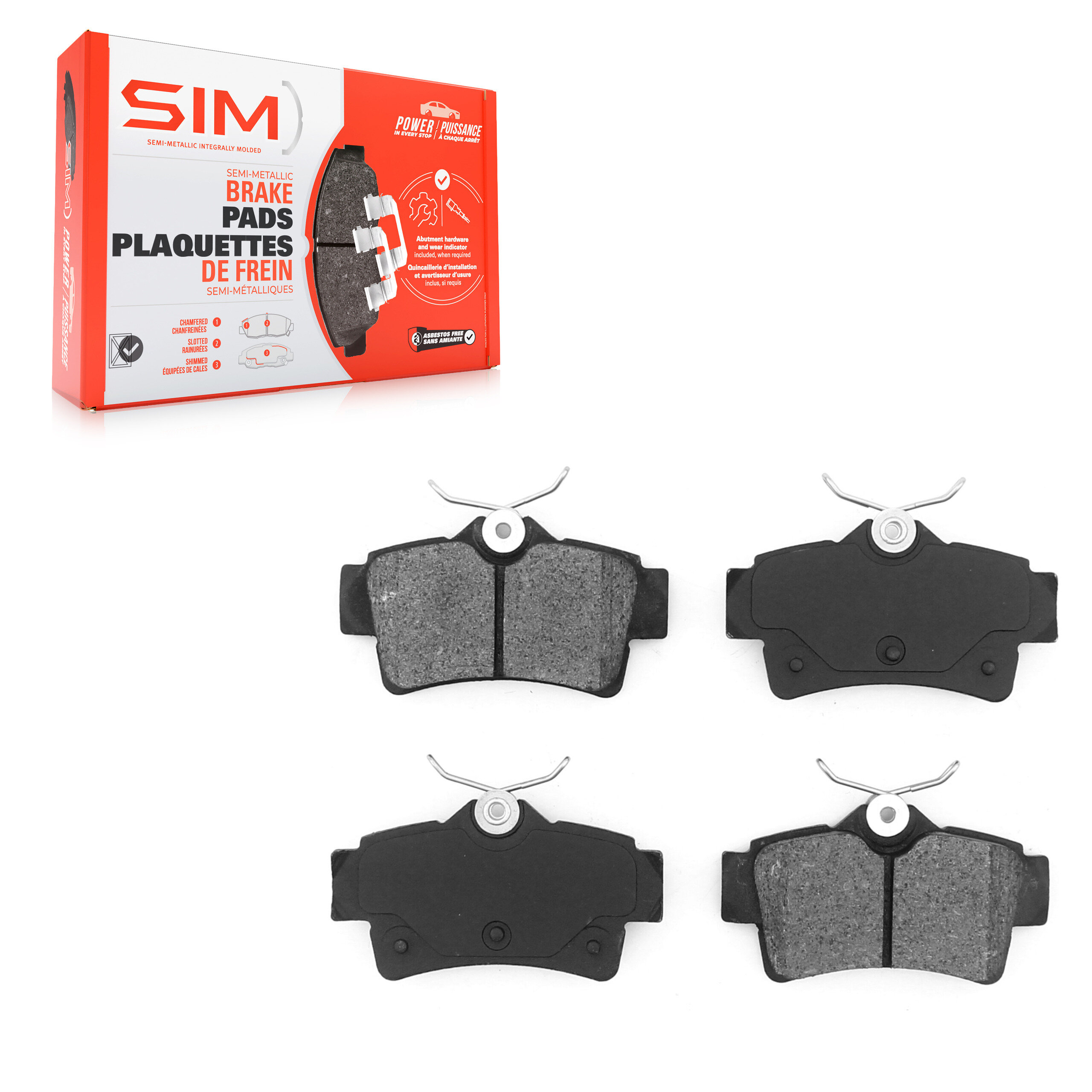 SIM - SIM-627 - Semi-Metallic Brake Pads