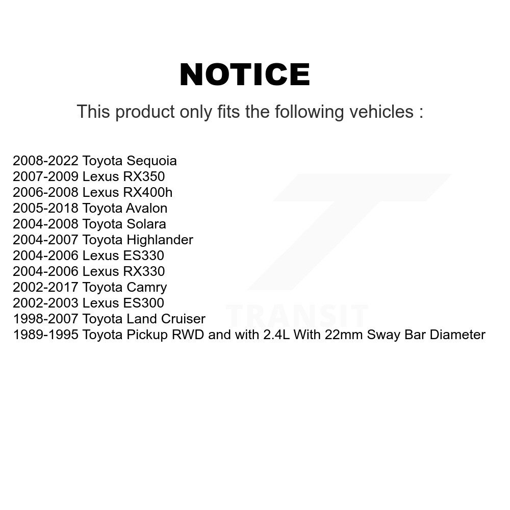 TOR - TOR-K90526 - Suspension Stabilizer Bar Bushing Kit