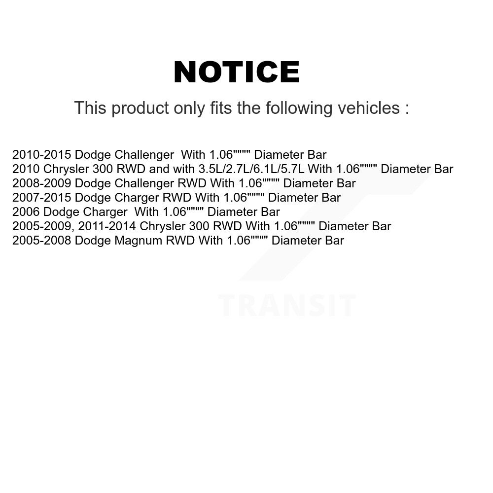TOR - TOR-K200170 - Suspension Stabilizer Bar Bushing Kit