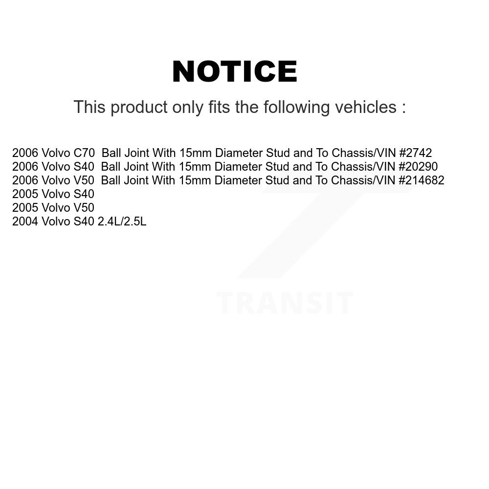 TOR - TOR-CK620596 - Suspension Control Arm Ball Joint Assembly