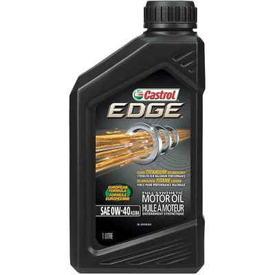 CASTROL Synthetic Engine Oil Edge A3/B4 0W40 , 1L (Pack of 6) - 0201838