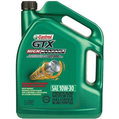 CASTROL - 000173A - Conventional Engine Oil GTX High Mileage 10W30 , 5L (Pack of 3)