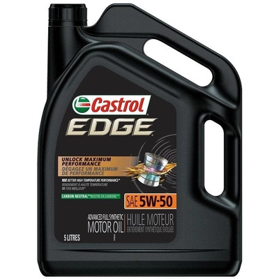 CASTROL - 020103A - Synthetic Engine Oil Edge FTT 5W50 , 5L (Pack of 3)