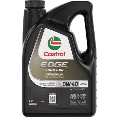 CASTROL - 0201832 - Synthetic Engine Oil Edge A3/B4 0W40 , 4.73L (Pack of 3)