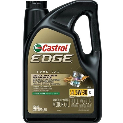 CASTROL - 0202132 - Synthetic Engine Oil Edge K 5W30 , 4.73L (Pack of 3)