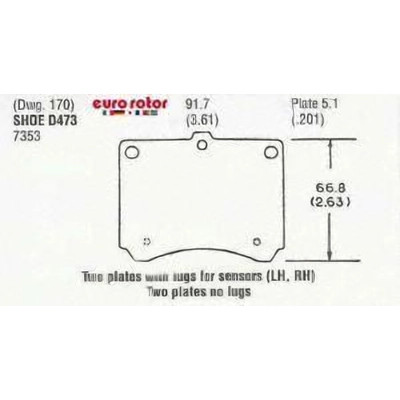 Front Ceramic Pads by EUROROTOR - ID473