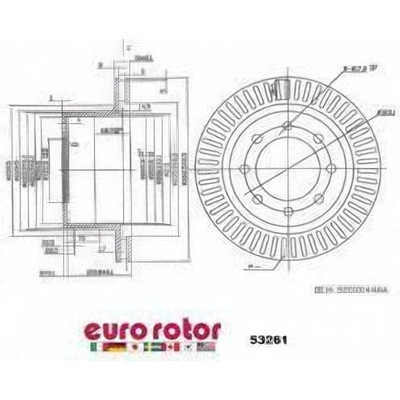 EUROROTOR - 53261 - Rear Premium Rotor by EUROROTOR - 53261