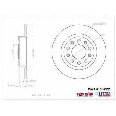 Rear Premium Rotor by EUROROTOR - 53222