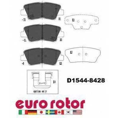 EUROROTOR - F1D1544H - Rear Semi Metallic Pads