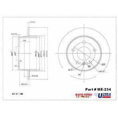EUROROTOR - ME234 - Rear Disc Brake Rotor by EUROROTOR - ME234