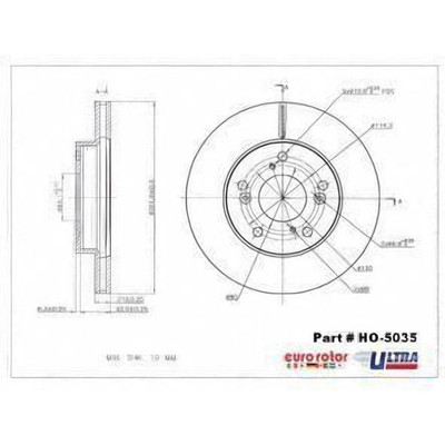 Front Premium Rotor by EUROROTOR - HO5035