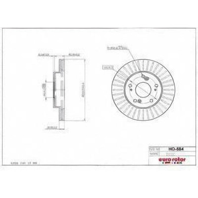 EUROROTOR - HO584 - EUROROTOR - HO584 - Front Premium Rotor