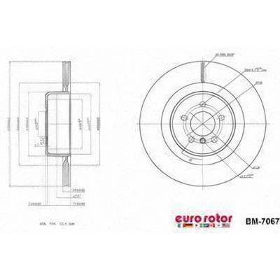 EUROROTOR - BM7067 - Rear Premium Rotor by EUROROTOR - BM7067