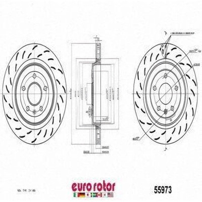 EUROROTOR - 55973 - Rear Premium Rotor by EUROROTOR - 55973