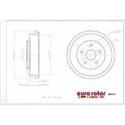EUROROTOR - 85173 - Rear Brake Drum by EUROROTOR - 85173