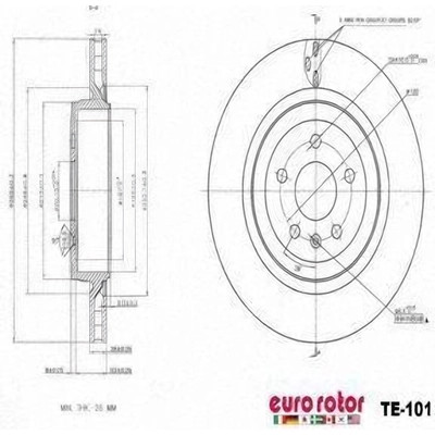 EUROROTOR - TE101 - EUROROTOR - TE101 - Rear Premium Rotor