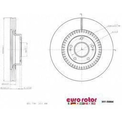 EUROROTOR - HY3004 - Front Disc Brake Rotor by EUROROTOR - HY3004