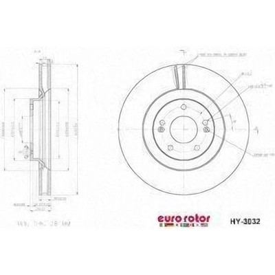 EUROROTOR - HY3032 - Front Disc Brake Rotor by EUROROTOR - HY3032