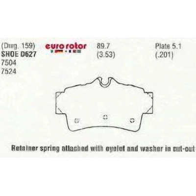 Rear Ceramic Pads by EUROROTOR - ID627H
