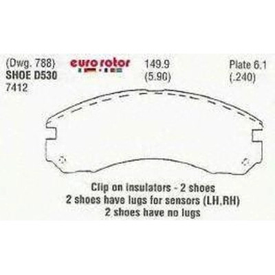 Front Ceramic Pads by EUROROTOR - ID530