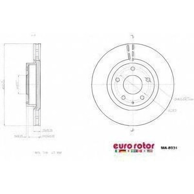 EUROROTOR - MA8031 - Front Disc Brake Rotor by EUROROTOR - MA8031