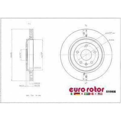 EUROROTOR - 55966 - Rear Disc Brake Rotor by EUROROTOR - 55966