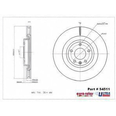 Front Premium Rotor by EUROROTOR - 54511