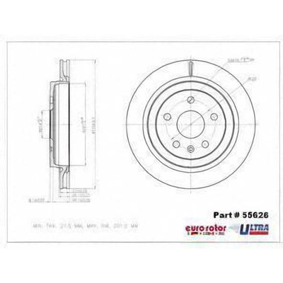 EUROROTOR - 55626 - Rear Disc Brake Rotor by EUROROTOR - 55626