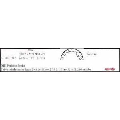 EUROROTOR - 916 - Rear Parking Brake Shoes