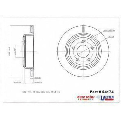 Rear Disc Brake Rotor by EUROROTOR - 54174