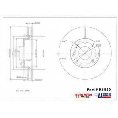 EUROROTOR - KI950 - Front Disc Brake Rotor by EUROROTOR - KI950