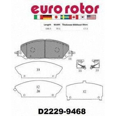 Front Ceramic Pads by EUROROTOR - ID2229H