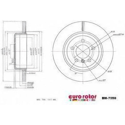 EUROROTOR - BM7058 - Rear Premium Rotor by EUROROTOR - BM7058