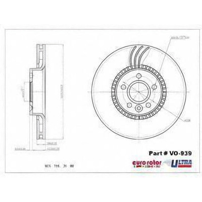 Front Disc Brake Rotor by EUROROTOR - VO939