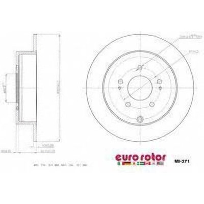 EUROROTOR - MI371 - EUROROTOR - MI371 - Rear Premium Rotor