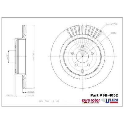 EUROROTOR - NI4052 - Rear Premium Rotor by EUROROTOR - NI4052