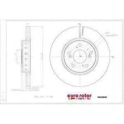 EUROROTOR - HO5045 - Front Premium Rotor by EUROROTOR - HO5045