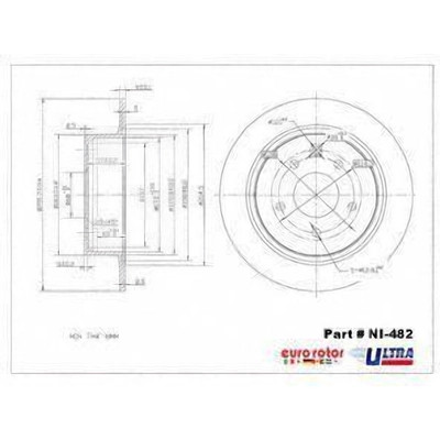 EUROROTOR - NI482 - Rear Disc Brake Rotor by EUROROTOR - NI482