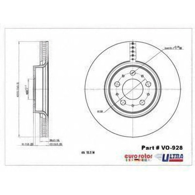 Front Premium Rotor by EUROROTOR - VO928